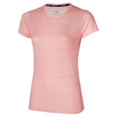 Camisa Mizuno Core Estampados Tee Mujer Coral Claro - Chile M029VGWOBN